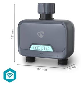 Nedis BTWV20GY - Regulátor průtoku vody 4xAA Wi-Fi Tuya IP54