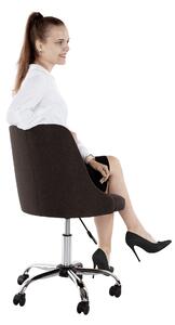 Kancelářská židle, hnědá/chrom, EDIZ