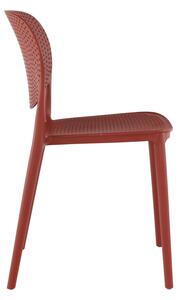 TEMPO Stohovatelná, židle, červená, FEDRA