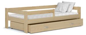 Dětská postel se šuplíkem HUGO V - 160x80 cm - dekor borovice