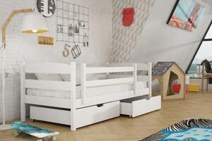 Dětská postel 80 cm Zora (s roštem a úl. prostorem) (bílá). Vlastní profesionální přeprava až k Vám domů 1012769