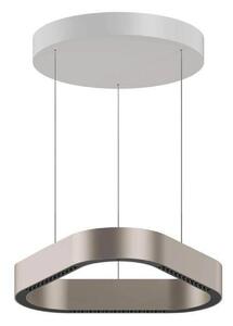 LOOM DESIGN LED závěsné světlo Trigon, šedé, hliník, 40 cm, stmívatelný, Hliník / šedá / zinek, Obývací pokoj / jídelna, Hliník, Moderní