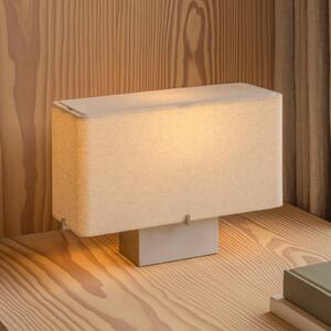 Audo Copenhagen Stolní lampa Nonna hliník/písková barva výška 24 cm kov/látka, Krémová / jantar, Obývací pokoj / jídelna, Textil / tkanina / hedvábí, Design