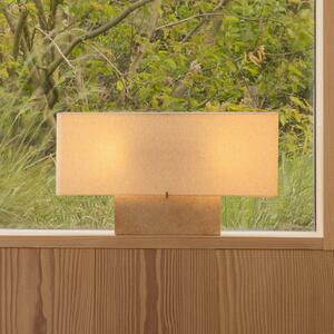 Audo Copenhagen Stolní lampa Nonna, travertinová/písková barva, výška 30 cm, Krémová / jantar, Obývací pokoj / jídelna, Textil / tkanina / hedvábí, Design