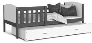 Dětská postel s přistýlkou TAMI R2 - 190x80 cm - bílo-šedá