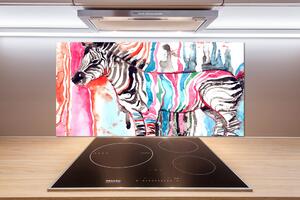 Panel do kuchyně Barevná zebra pl-pksh-100x50-f-87232366