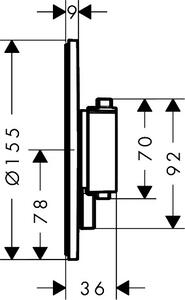 Hansgrohe Ecostat Comfort S - Termostat pod omítku pro 2 spotřebiče, černá matná 33715670