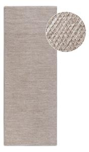Béžový ručně tkaný běhoun s příměsí vlny 80x200 cm Pradesh Linen White – Elle Decoration