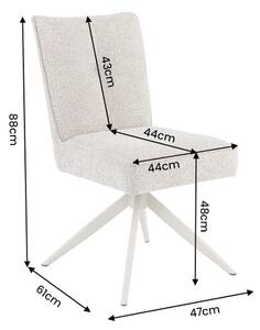 Designová otočná židle Narayan taupe