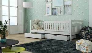Dětská postel 80 cm Tarra (s roštem a úl. prostorem) (bílá). Vlastní profesionální přeprava až k Vám domů 1012837