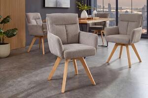 Designová otočná židle Maddison šedo-béžový manšestr
