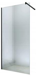 Koupelnová pevná zástěna MEXEN WALK-IN 50 cm - černá - čiré sklo