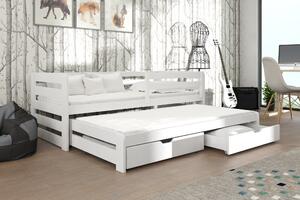 Dětská postel 80 cm SIMO (s roštem a úl. prostorem) (bílá). Vlastní profesionální přeprava až k Vám domů 1012997