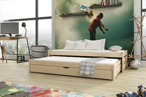 Dětská postel 80 cm ANISSA (s roštem a úl. prostorem) (borovice). Vlastní profesionální přeprava až k Vám domů 1013000