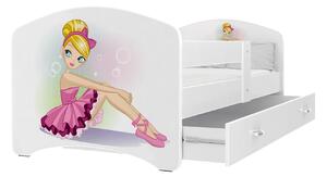 Dětská postel LUCY se šuplíkem - 180x80 cm - BALETKA