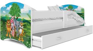 Dětská postel LUCY se šuplíkem - 140x80 cm - SAFARI