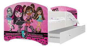Dětská postel LUCY se šuplíkem - 180x80 cm - MIDNIGHT SCHOOL