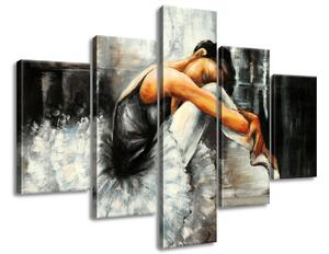 Gario 5 dílný obraz na plátně Spící baletka Velikost: 100 x 63 cm