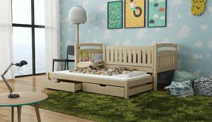 Dětská postel 80 cm GLYNDA (s roštem a úl. prostorem) (borovice). Vlastní profesionální přeprava až k Vám domů 1013020