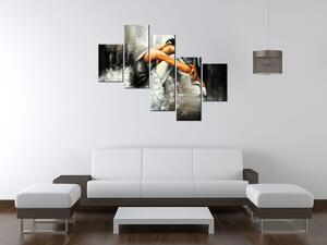 Gario 5 dílný obraz na plátně Spící baletka Velikost: 100 x 63 cm