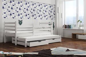 Dětská postel 80 cm MONTY (s roštem a úl. prostorem) (bílá). Vlastní profesionální přeprava až k Vám domů 1013029