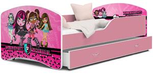 Dětská postel IGOR se šuplíkem - 160x80 cm - MIDNIGHT SCHOOL