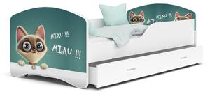 Dětská postel IGOR se šuplíkem - 180x80 cm - KOČIČKA