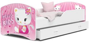 Dětská postel IGOR se šuplíkem - 160x80 cm - HELLO KITTY