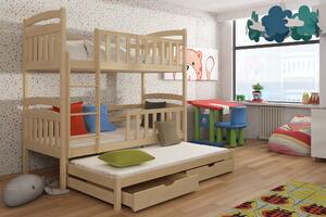 Dětská postel 80 cm VIOLA (s roštem a úl. prostorem) (borovice). Vlastní profesionální přeprava až k Vám domů 1013160