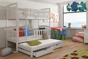 Dětská postel 80 cm VIOLA (s roštem a úl. prostorem) (bílá). Vlastní profesionální přeprava až k Vám domů 1013161