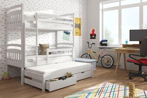 Dětská postel 80 cm ANIE (s roštem a úl. prostorem) (bílá). Vlastní profesionální přeprava až k Vám domů 1013169
