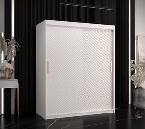 Šatní skříň Abi Riflo Slim Jodelka 1 Barva korpusu: Bílá, Rozměry: 100 cm, Dveře: Černá - bez zrcadla