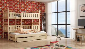 Dětská postel 80 cm LEON (s roštem a úl. prostorem) (borovice). Vlastní profesionální přeprava až k Vám domů 1013200