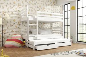 Dětská postel 80 cm TORI (s roštem a úl. prostorem) (bílá). Vlastní profesionální přeprava až k Vám domů 1013213