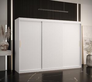Šatní skříň Abi Riflo Slim Jodelka 1 Barva korpusu: Bílá, Rozměry: 250 cm, Dveře: Bílá - bez zrcadla