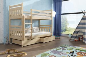 Dětská postel 80 cm ARAS (s roštem a úl. prostorem) (borovice). Vlastní profesionální přeprava až k Vám domů 1013332