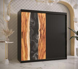 Šatní skříň Abi Zywica Barva korpusu: Bílá, Rozměry: 150 cm, Dveře: Zywica + černá