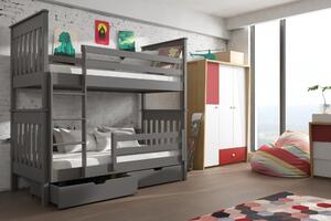 Dětská postel 80 cm Brad (s roštem a úl. prostorem) (grafit). Vlastní profesionální přeprava až k Vám domů 1013366