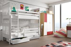 Dětská postel 80 cm Brad (s roštem a úl. prostorem) (bílá). Vlastní profesionální přeprava až k Vám domů 1013365