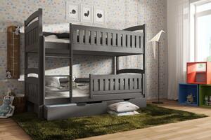 Dětská postel 80 cm Irwin (s roštem a úl. prostorem) (grafit). Vlastní profesionální přeprava až k Vám domů 1013382