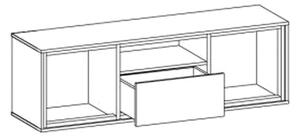Obývací sestava SET1 BUCKET (komoda, TV stolek, police) dub artisan/wenge
