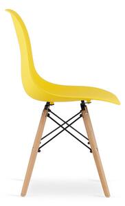 Židle OKSANA - buk/žlutá