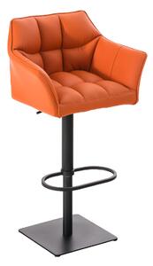 Barová židle Damas B1 ~ koženka, černý rám - Oranžová