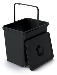 Prosperplast Odpadkový koš SYSTEMA recyklovaný černý, objem 23l NKS23W-S411*-XG