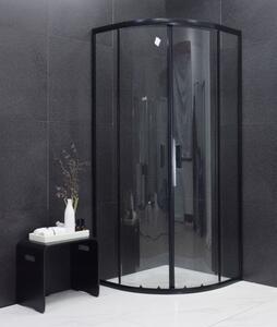 Sprchový kout MEXEN RIO transparent - čtvrtkruh 90x90 cm - BLACK