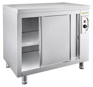 Nízká, vyhřívaná nerezová skříňka, rozměry 1200 x 700 mm, PREMIUM – GOLDINOX