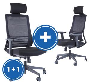 Kancelářská židle Claudio 1 + 1 ZDARMA, černá