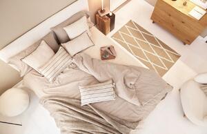 Bílá látková dvoulůžková postel Kave Home Dyla 160 x 200 cm