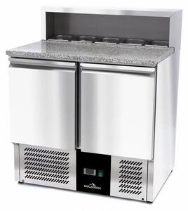 Kompaktní chladicí vitrína na pizzu, 2 dveře (5 x 1/6), PREMIUM - GOLDINOX