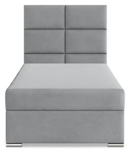 Čalouněná postel CALVI Velvet 90×200 cm světle šedá
